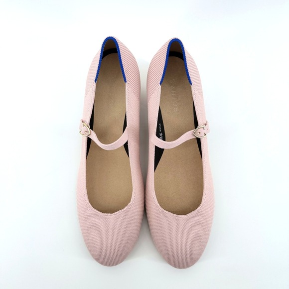 Rothy's Shoes - Rothy's Mary Jane Heel BallerinaPink 11.5 Womens Sustainable Knit Block Heel